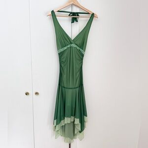 Vintage City‎ Triangles Dress Women’s Green Fairy Y2K Dress